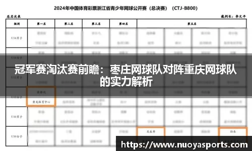 冠军赛淘汰赛前瞻：枣庄网球队对阵重庆网球队的实力解析