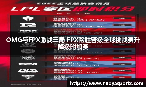 OMG与FPX激战三局 FPX险胜晋级全球挑战赛升降级附加赛